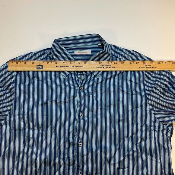 ERMENEGILDO ZEGNA DRESS SHIRT Sz Mens XL Made In Italy Luxury Button Up - Picture 5 of 6
